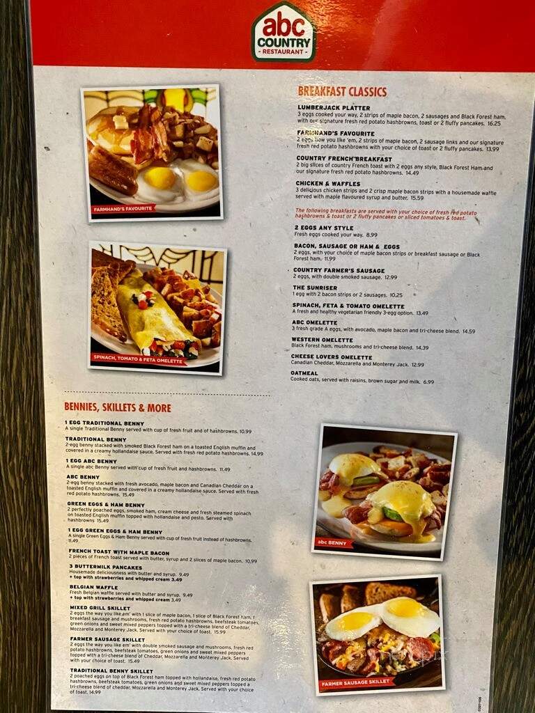 ABC Country Restaurant - Cranbrook, BC menu_pic