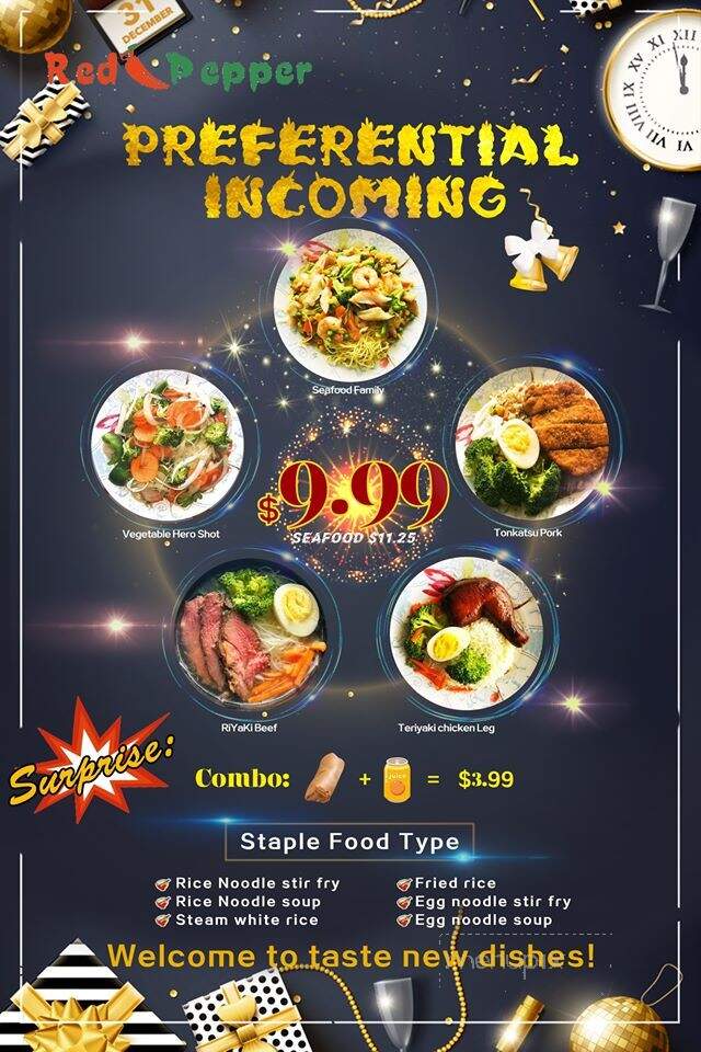 Red Pepper Restaurant - Saint John's, NL menu_pic