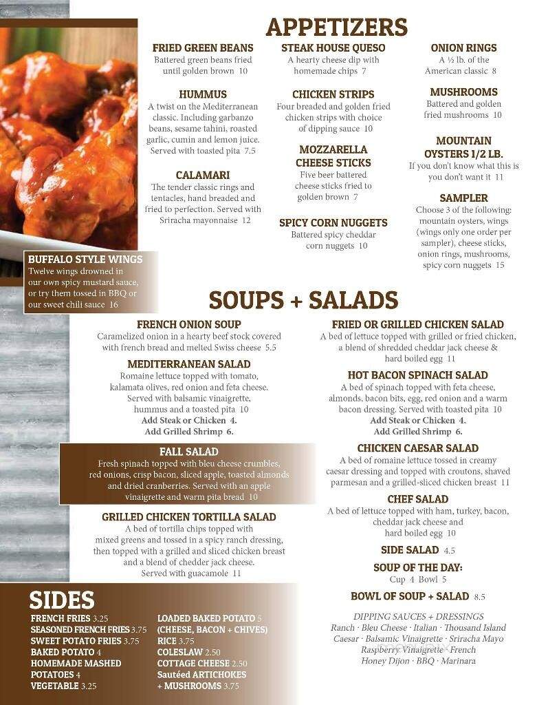 Metropolitan Steakhouse - Leavenworth, KS menu_pic