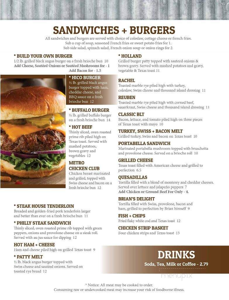 Metropolitan Steakhouse - Leavenworth, KS menu_pic