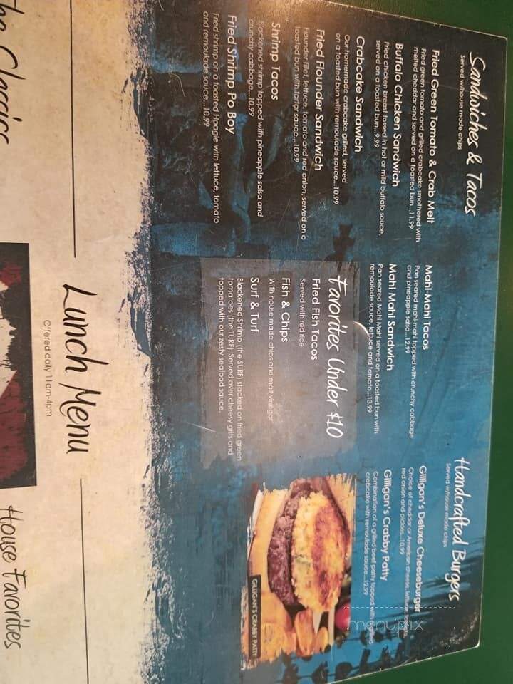 Gilligans - Beaufort, SC menu_pic