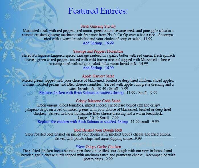2510 Restaurant - Wausau, WI menu_pic