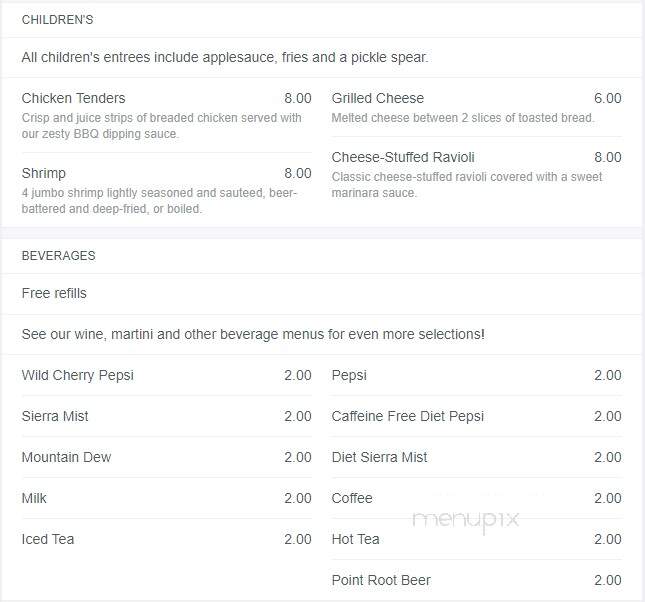 Red Mill Supper Club - Stevens Point, WI menu_pic