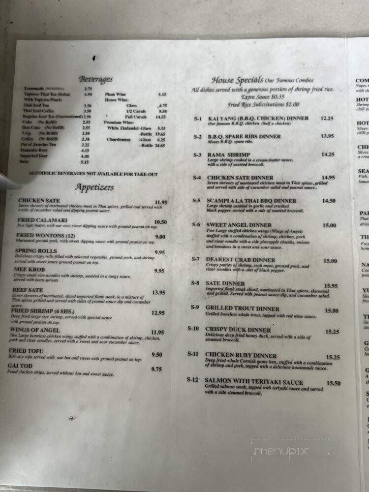 Thai Original Bbq Restaurant - Cerritos, CA menu_pic