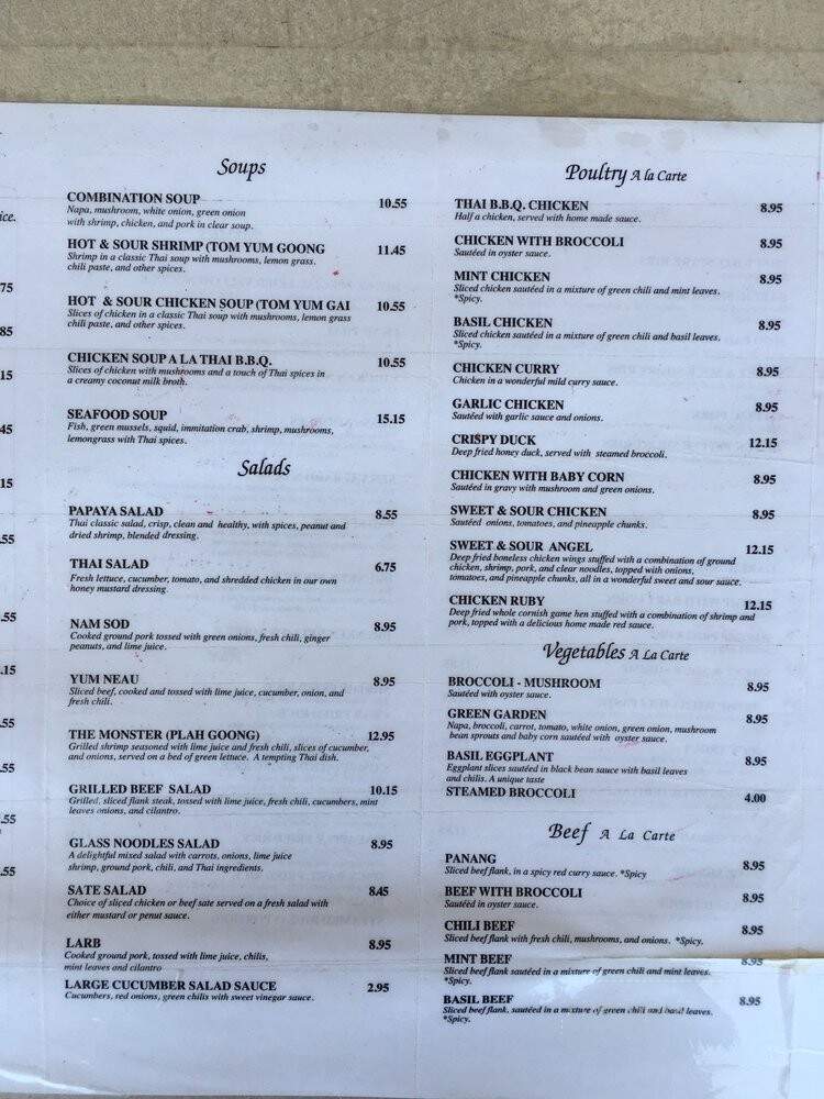 Thai Original Bbq Restaurant - Cerritos, CA menu_pic