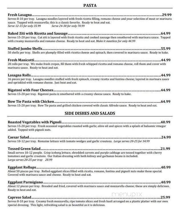 Claro's Italian Market - Tustin, CA menu_pic