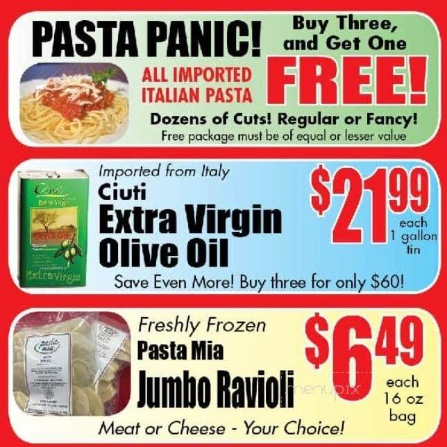 Claro's Italian Market - Tustin, CA menu_pic