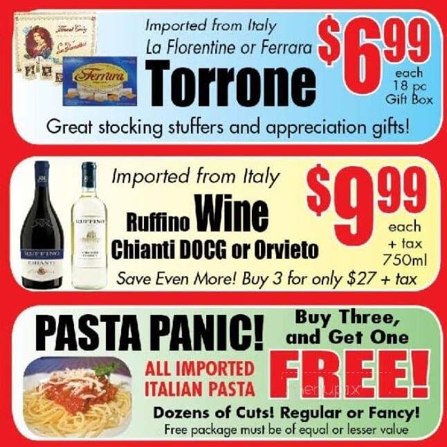 Claro's Italian Market - Tustin, CA menu_pic
