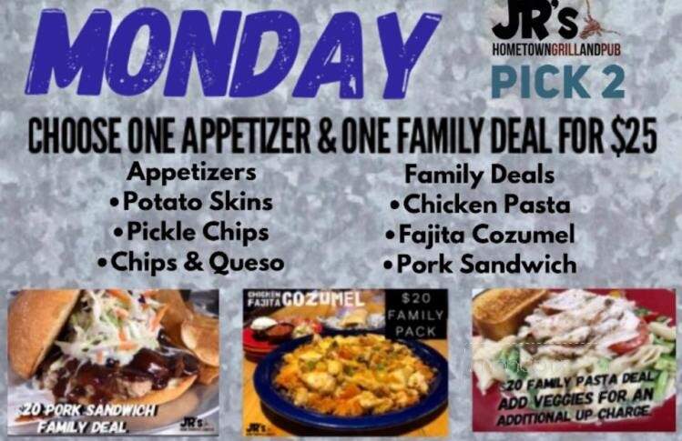 JR's Hometown Grill & Pub - Milan, MI menu_pic