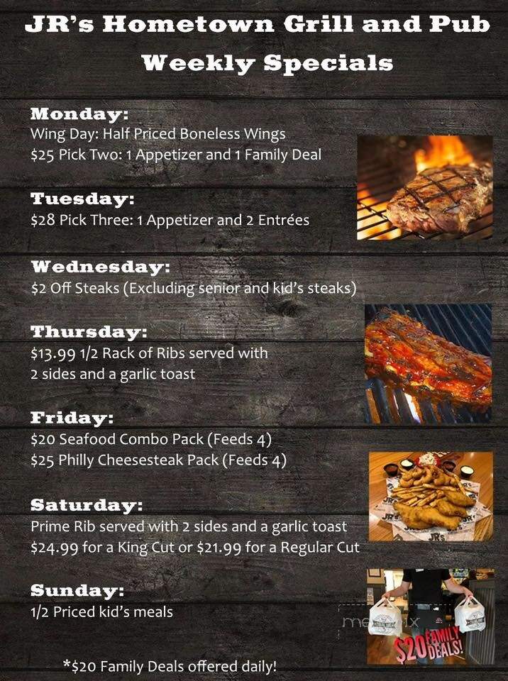 JR's Hometown Grill & Pub - Milan, MI menu_pic
