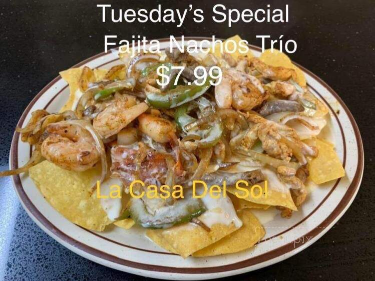 La Casa Del Sol - Dardanelle, AR menu_pic