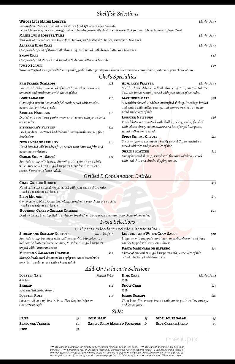 The Lobster Pot - Willoughby Hills, OH menu_pic