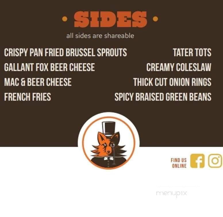 Gallant Fox Brewing - Louisville, KY menu_pic
