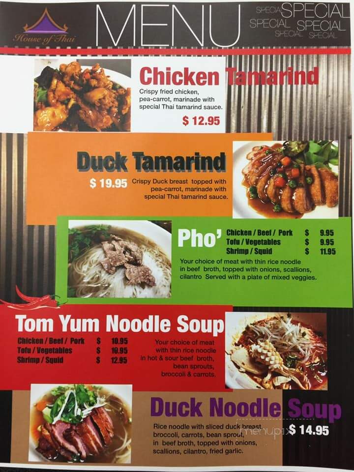 My Thai - Cookeville, TN menu_pic