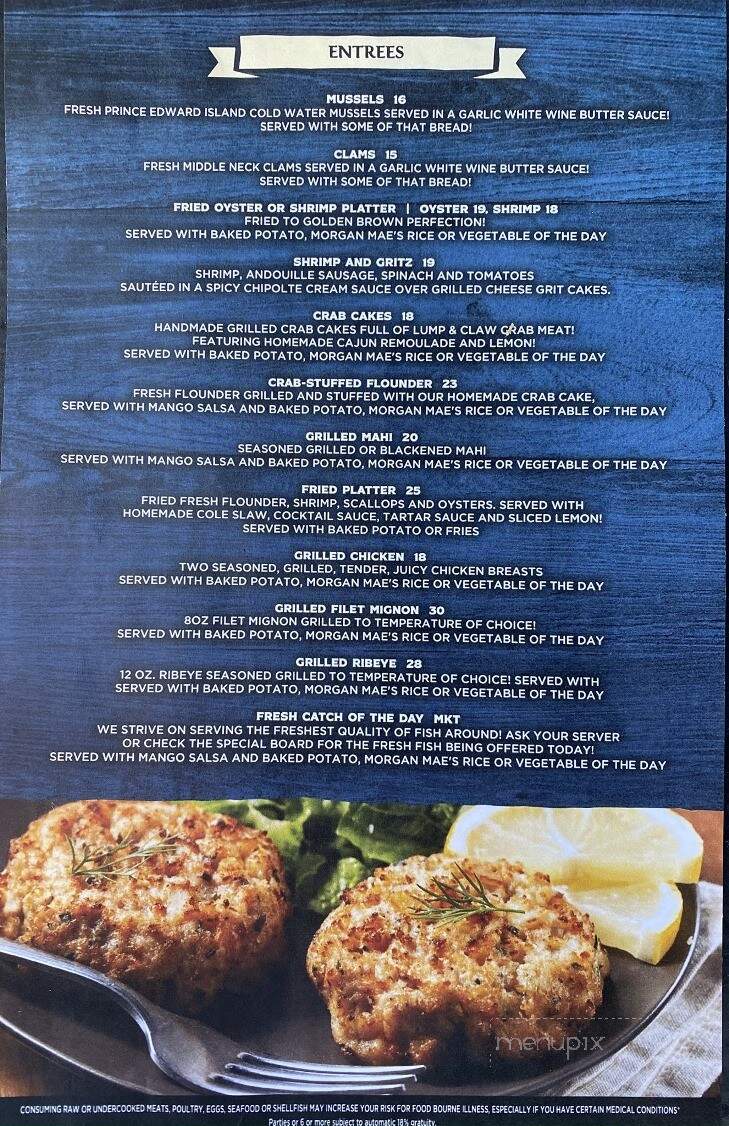 Morgan Mae's Oyster House - Tarpon Springs, FL menu_pic