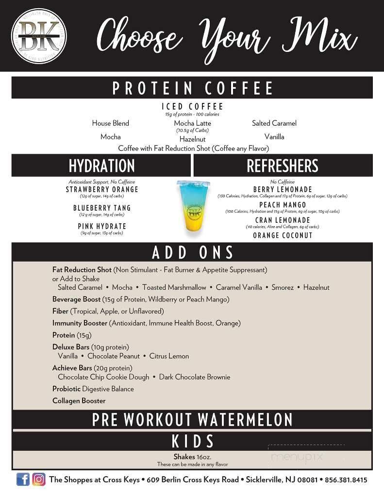 BK Nutrition - Sicklerville, NJ menu_pic