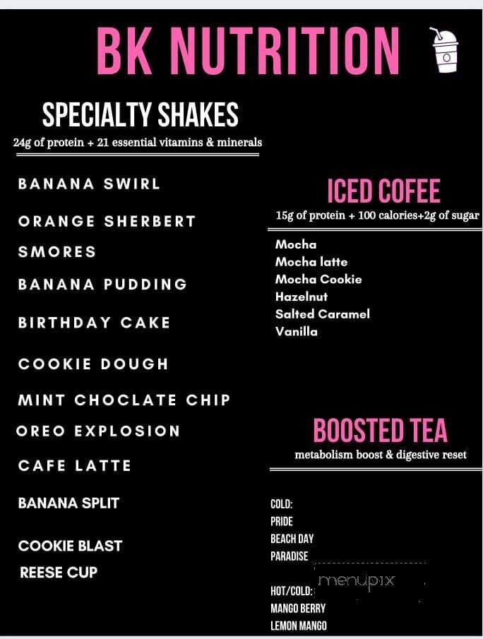 BK Nutrition - Sicklerville, NJ menu_pic