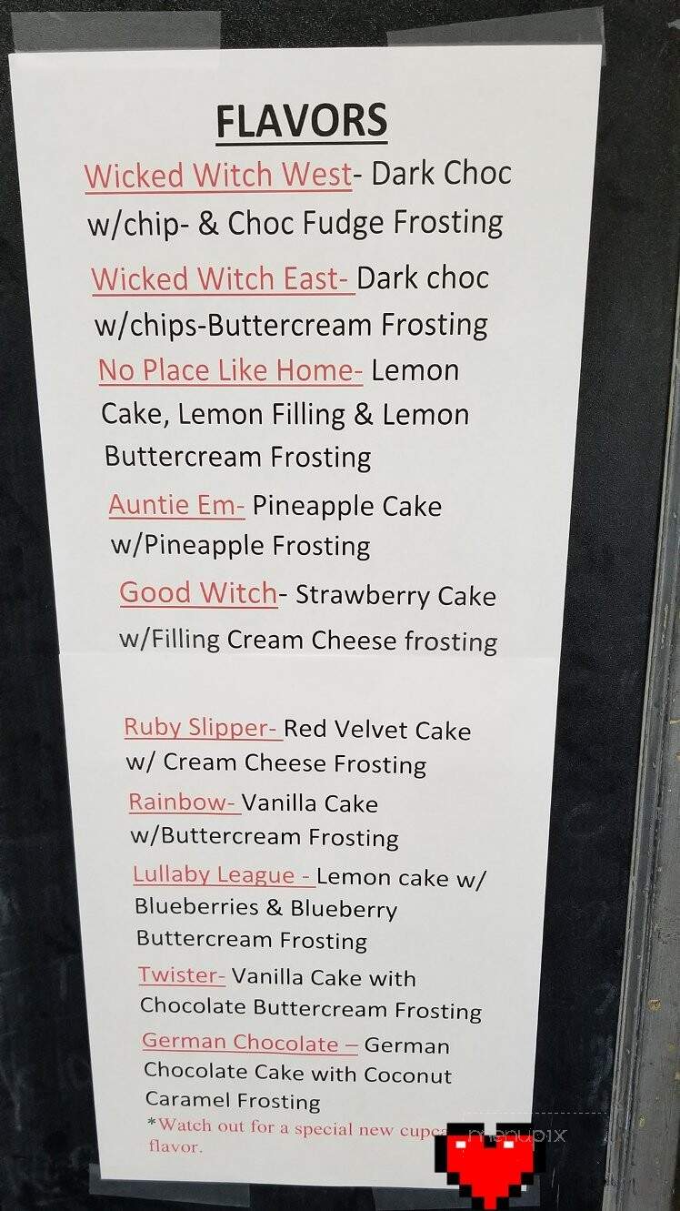 Just for Kicks Cupcakes & More - Surry, VA menu_pic