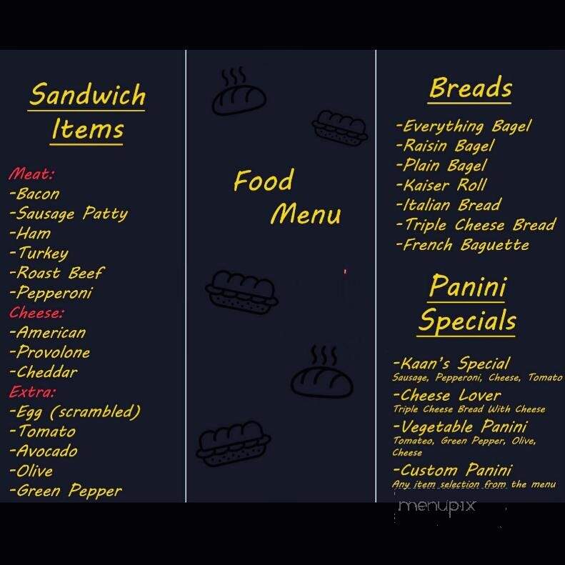 Kaan's Bakery - Millsboro, DE menu_pic