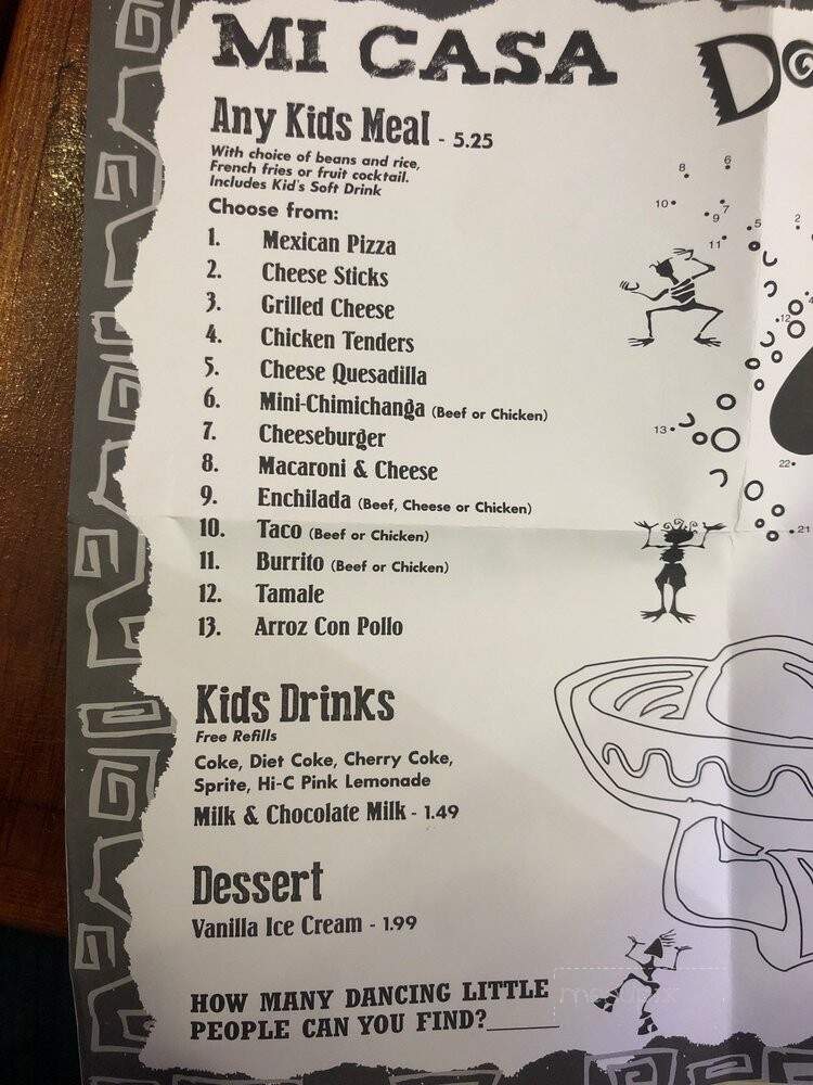 Mi Casa Mexican Restaurant - Greenfield, IN menu_pic