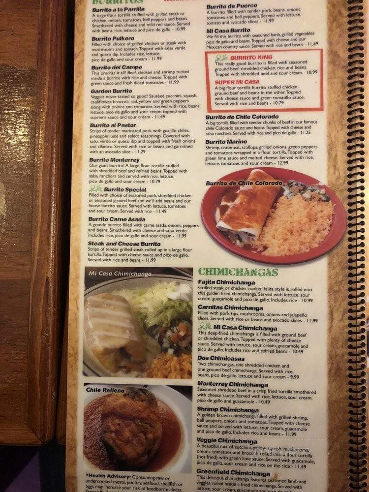 Mi Casa Mexican Restaurant - Greenfield, IN menu_pic