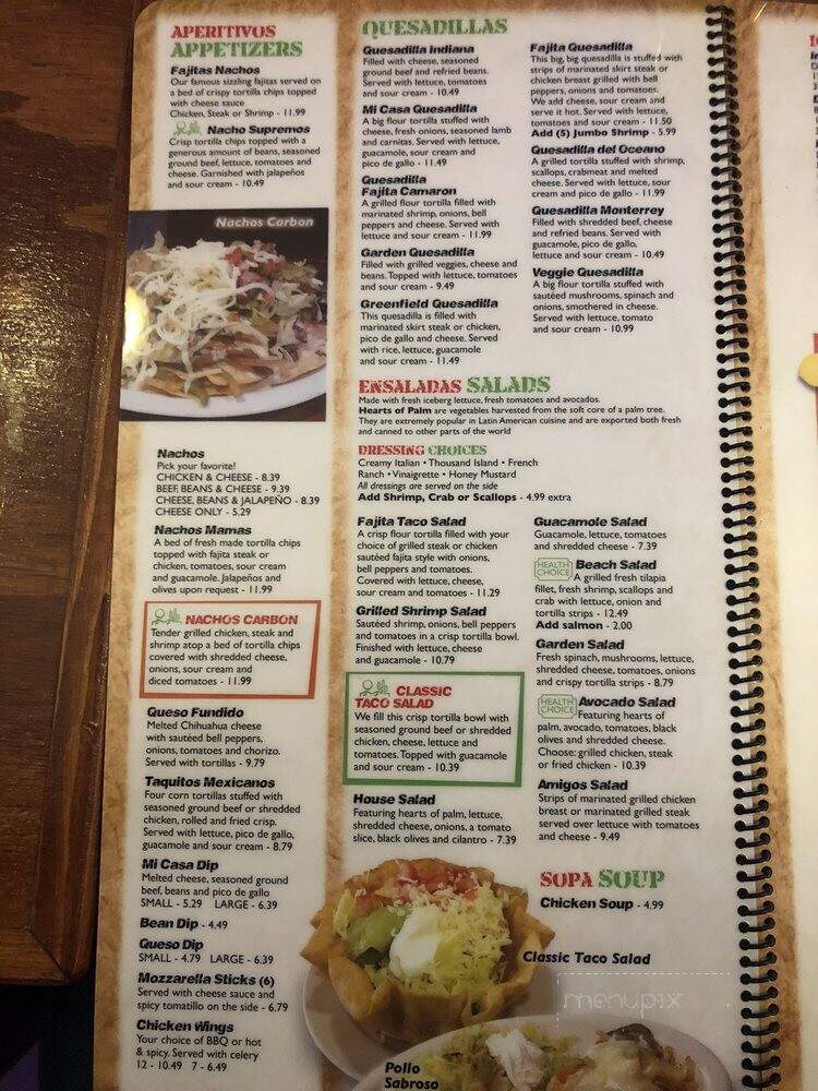 Mi Casa Mexican Restaurant - Greenfield, IN menu_pic