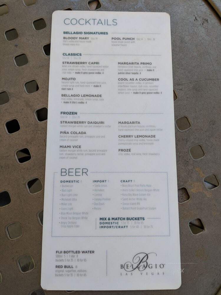 Pool Cafe/Cafe Bellagio - Las Vegas, NV menu_pic