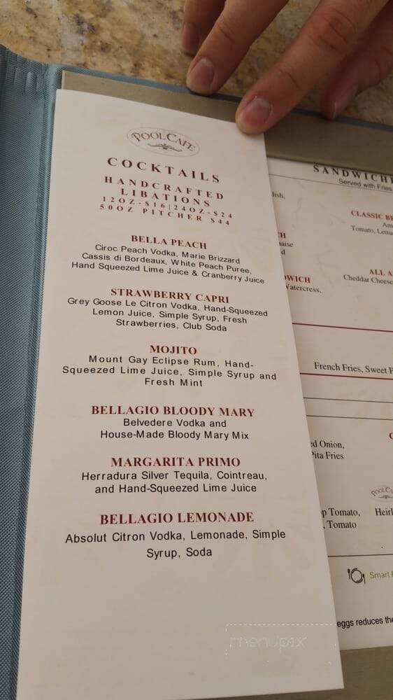 Pool Cafe/Cafe Bellagio - Las Vegas, NV menu_pic