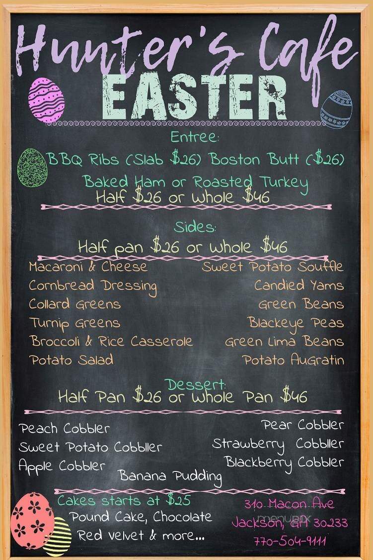 Hunter's Cafe - Jackson, GA menu_pic