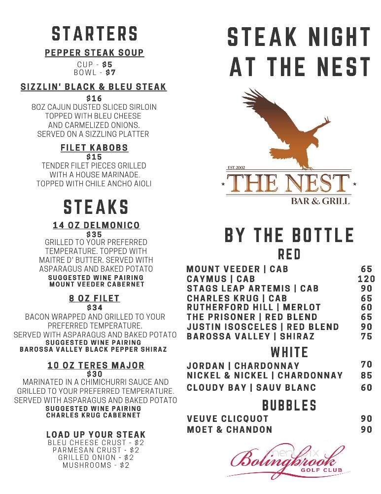 The Nest Bar & Grill at Bolingbrook Golf Club - Bolingbrook, IL