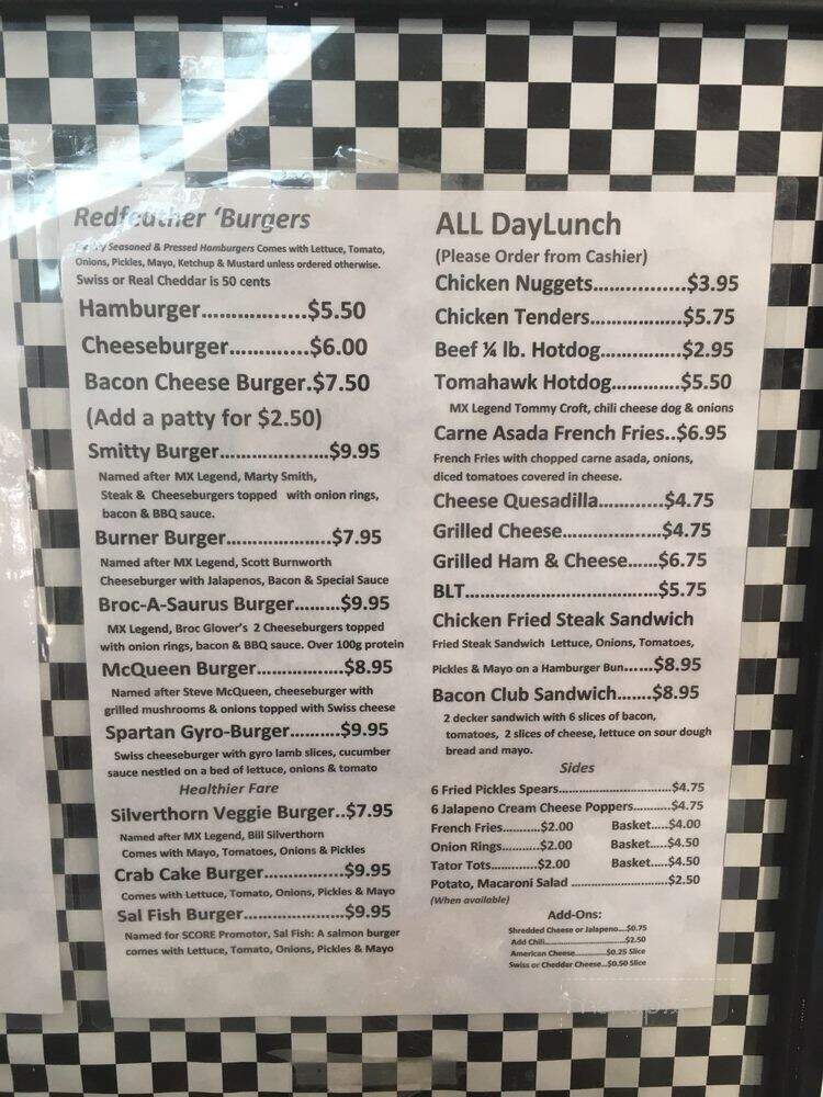 Red Feather Offroad Market And Cafe - Ocotillo, CA menu_pic