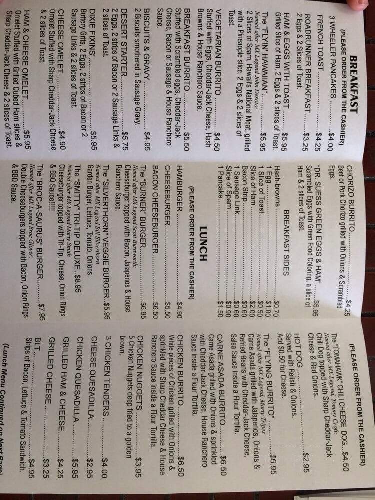 Red Feather Offroad Market And Cafe - Ocotillo, CA menu_pic