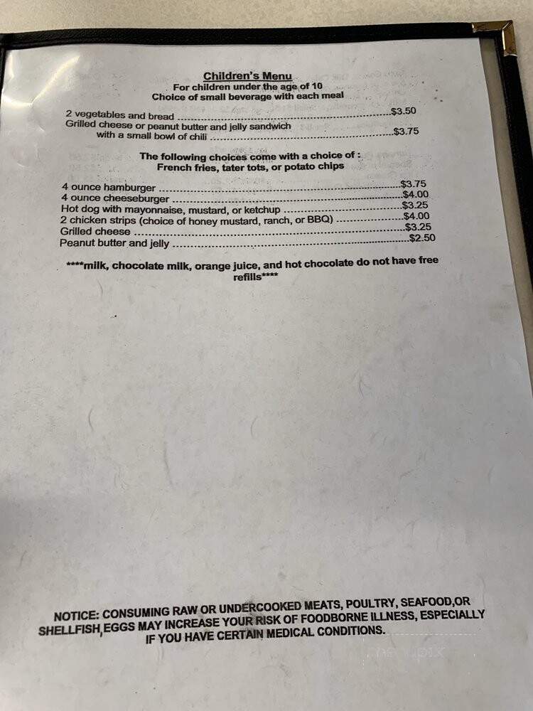 Donna's Diner - Lenoir City, TN menu_pic
