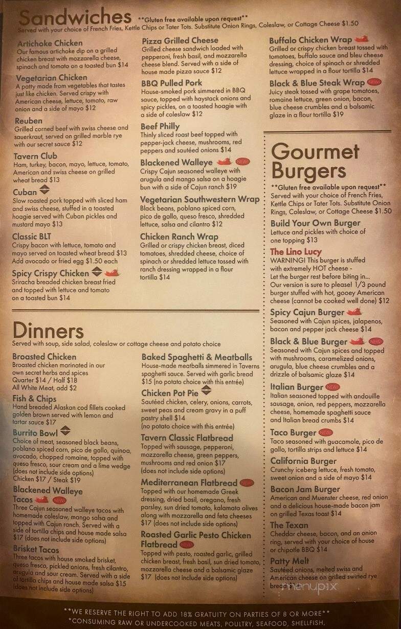 Miller's on Main - Lino Lakes, MN menu_pic
