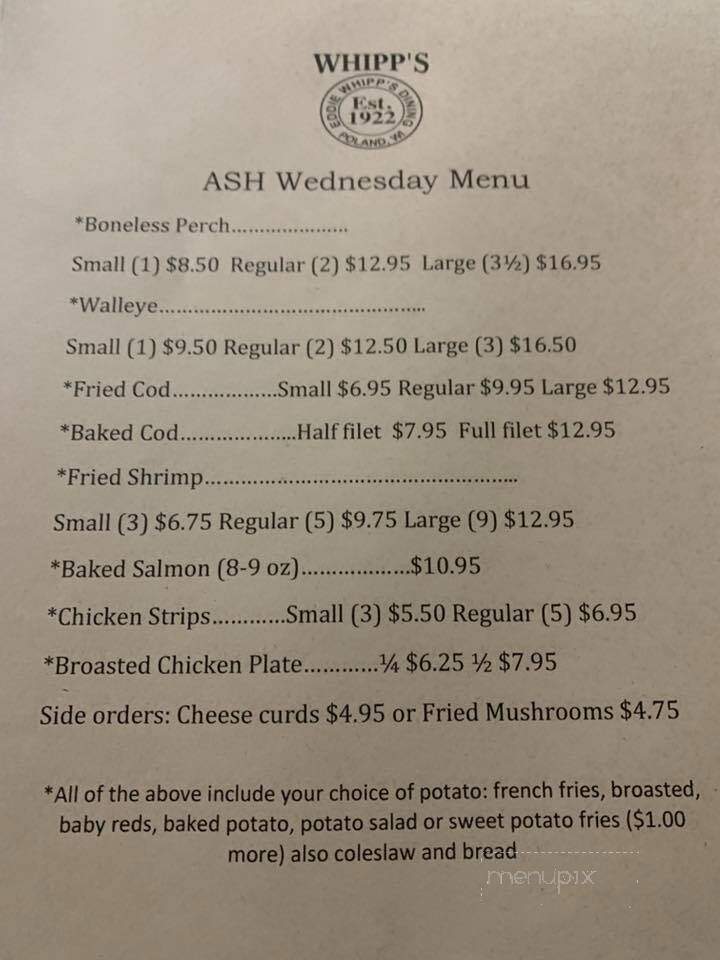 Eddie Whipp's - Green Bay, WI menu_pic