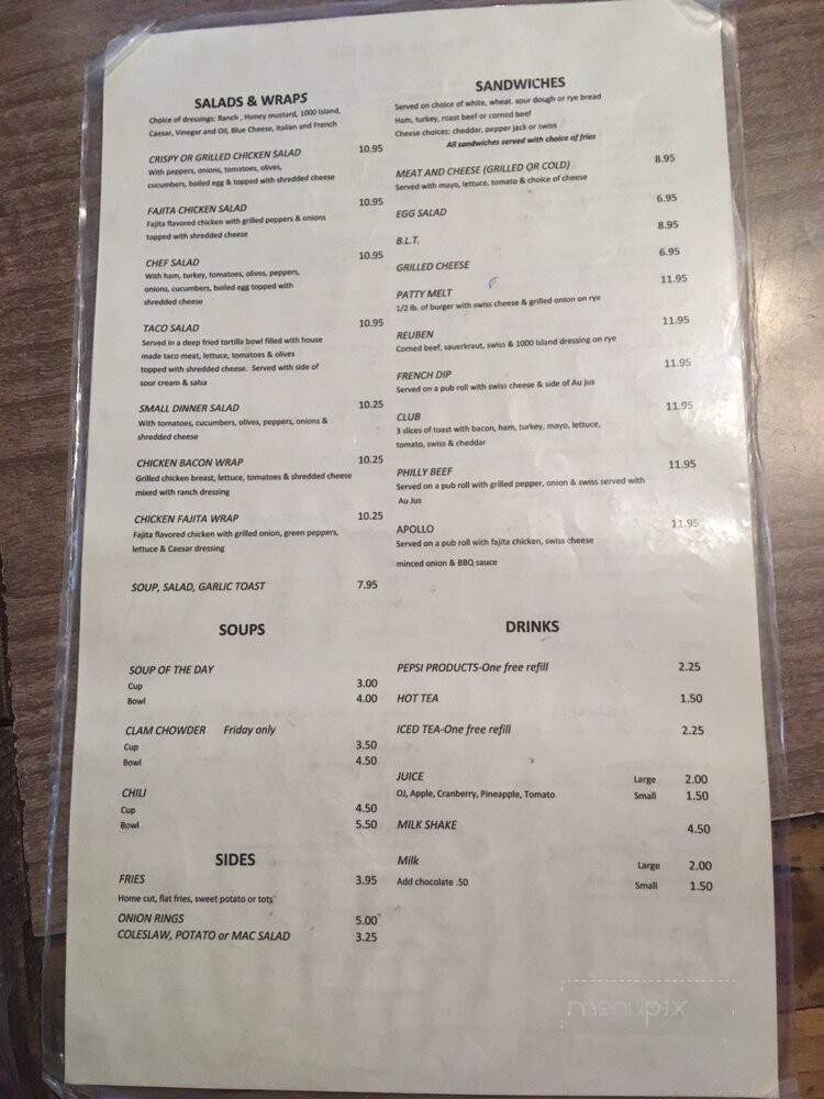 Hub Bar & Grill - Kamiah, ID menu_pic