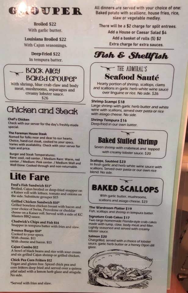 Pelican Alley - Nokomis, FL menu_pic