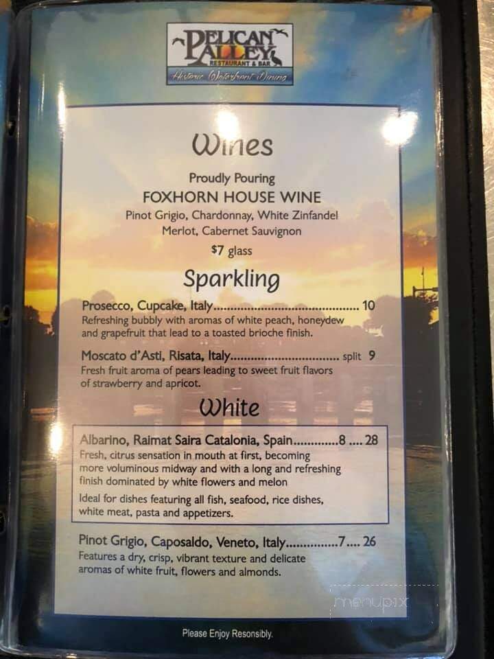 Pelican Alley - Nokomis, FL menu_pic