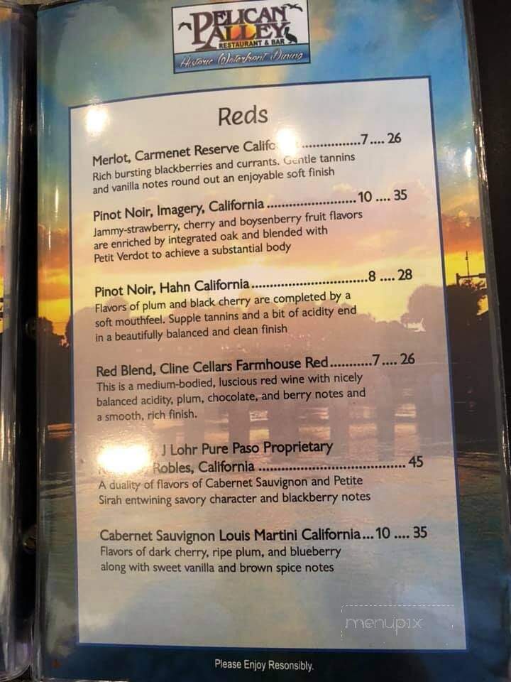 Pelican Alley - Nokomis, FL menu_pic