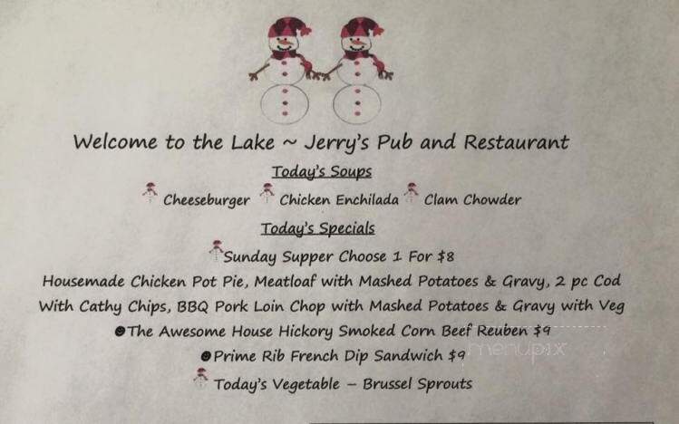 Jerry's Pub & Restaurant - Brooklyn, MI menu_pic