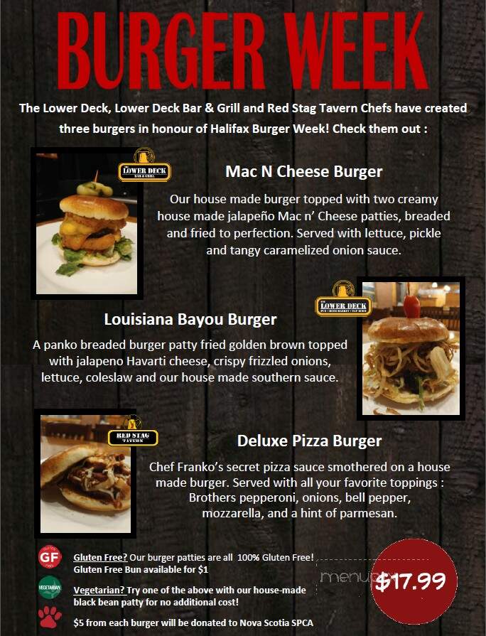 The Upper Deck - Halifax, NS menu_pic