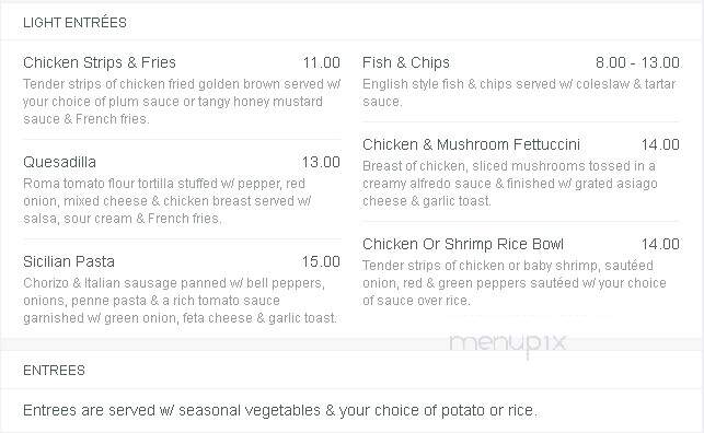 The Bunkhouse Bar Grill - Kelowna, BC menu_pic