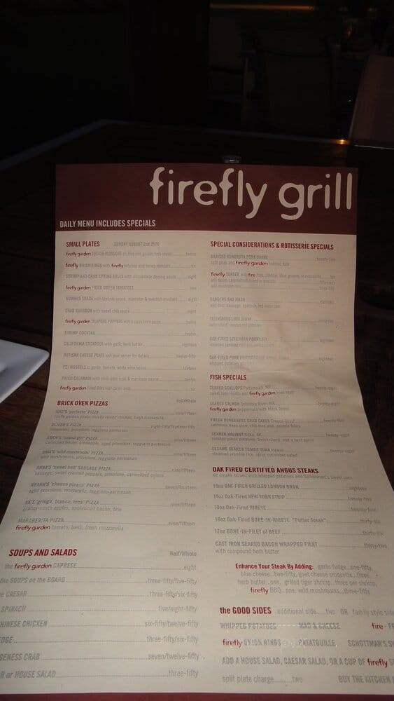 Firefly Grill - Effingham, IL menu_pic