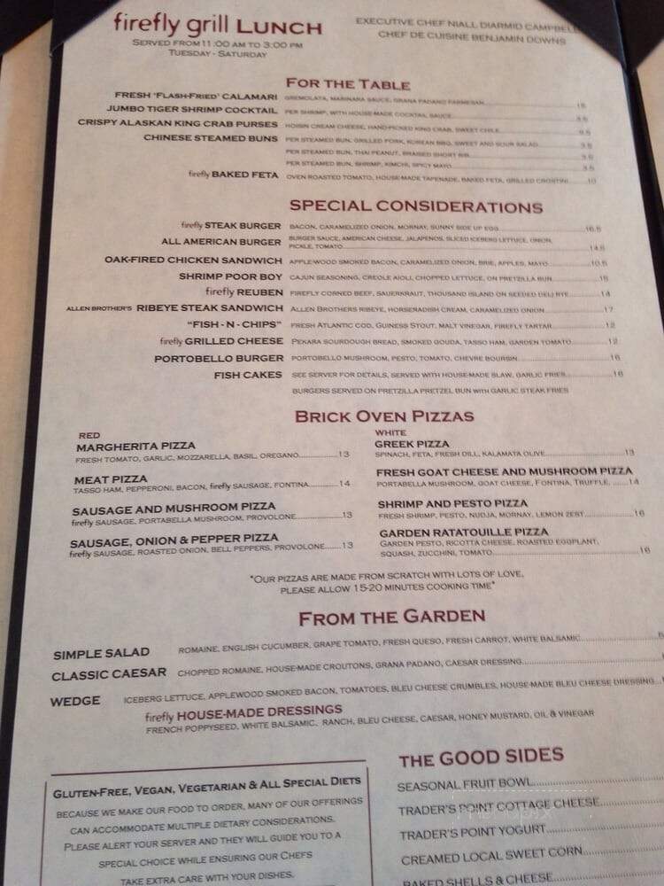 Firefly Grill - Effingham, IL menu_pic