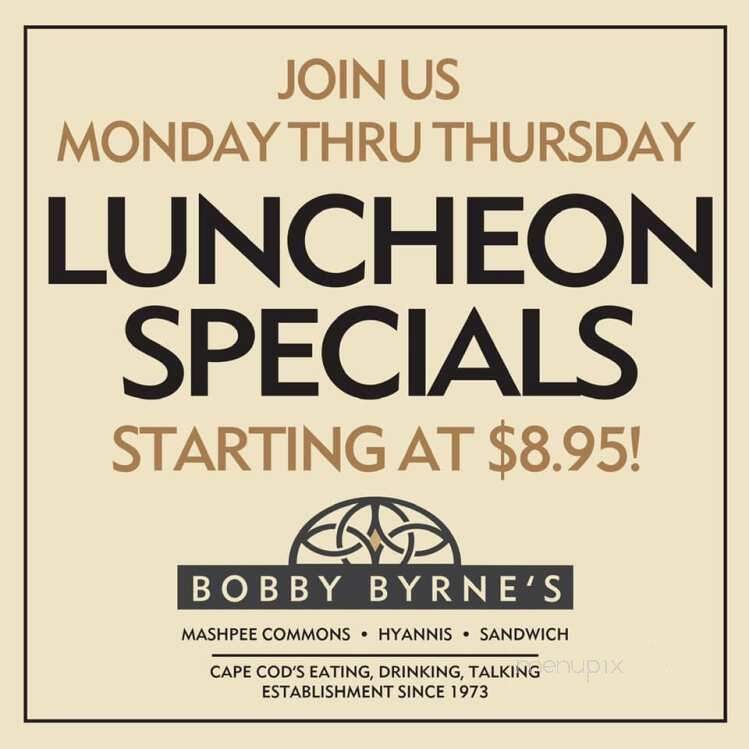 Bobby Byrne's Pub - Hyannis, MA menu_pic