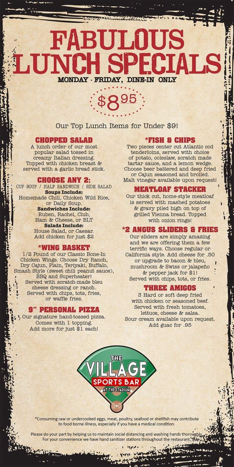 Stadium Sports Bar - White Bear Lake, MN menu_pic