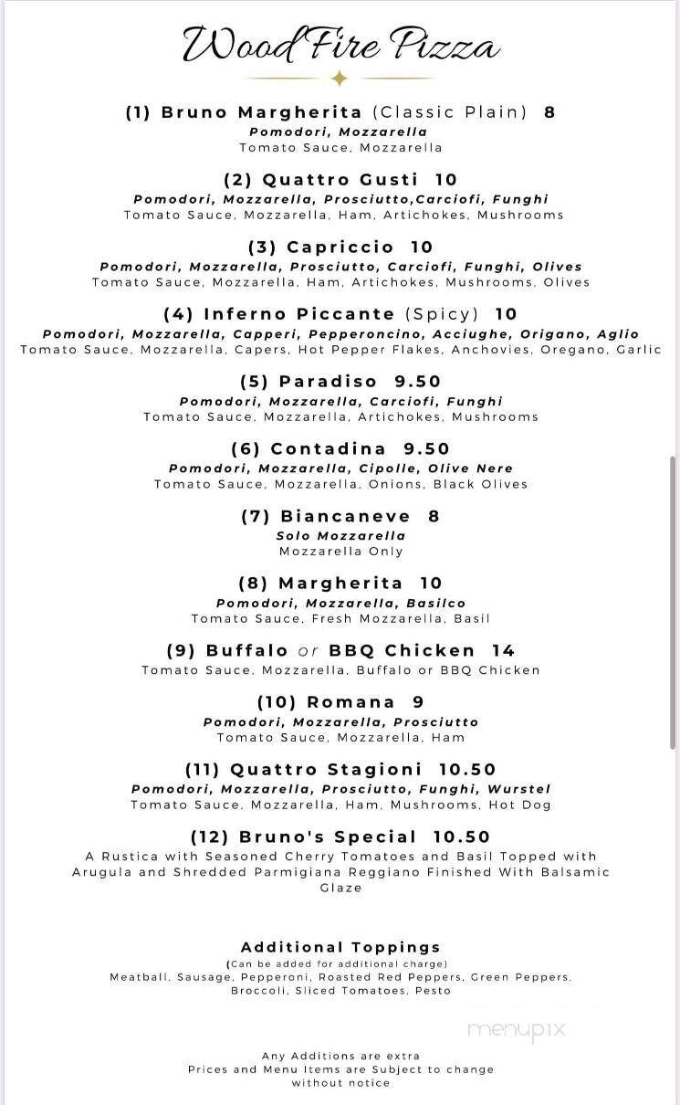 Brother Bruno Pizza Restaurant - Monticello, NY menu_pic