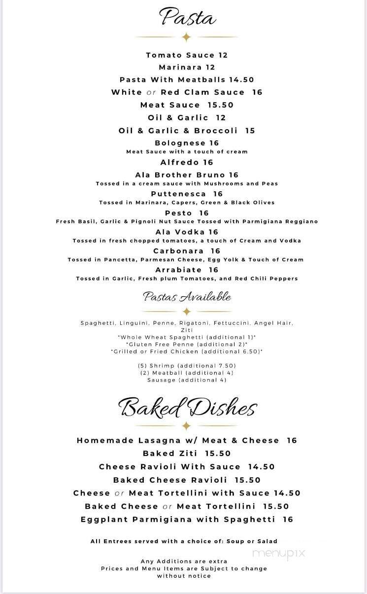 Brother Bruno Pizza Restaurant - Monticello, NY menu_pic
