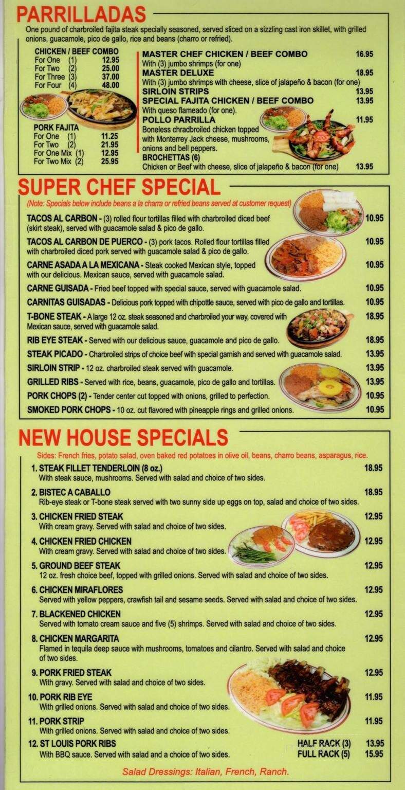 Las Flores Mexican Restaurant - Wallis, TX menu_pic