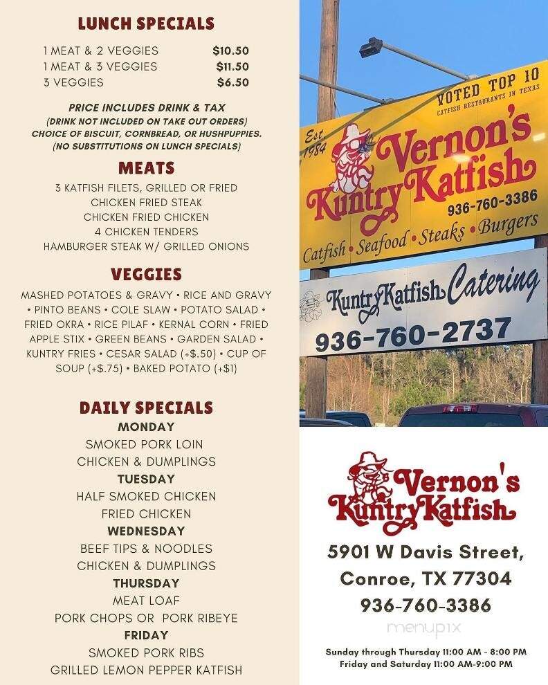 Vernon's Kuntry Katfish - Conroe, TX